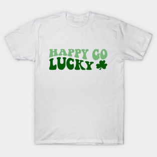 Happy Go Lucky Retro Design T-Shirt